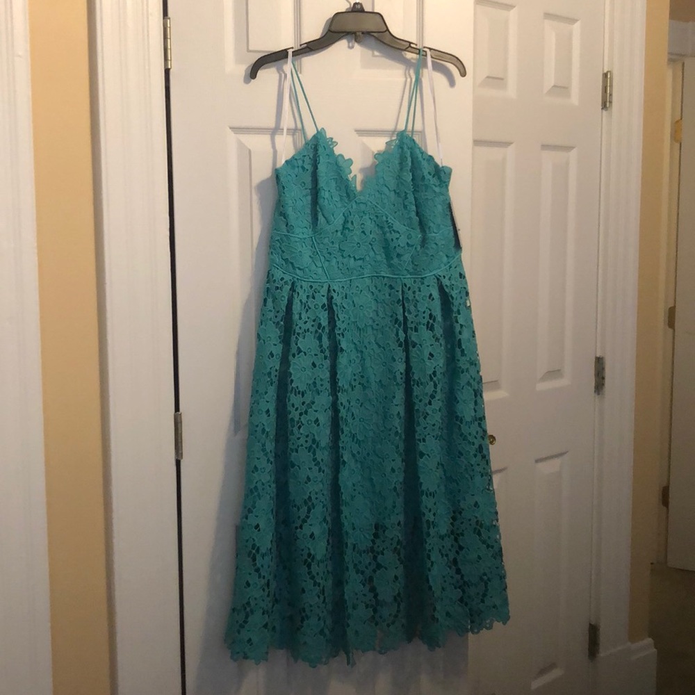 Sea green lace sundress
